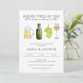 ビールモダンワインブルワールカップルシャワー 招待状 (スタンド正面)