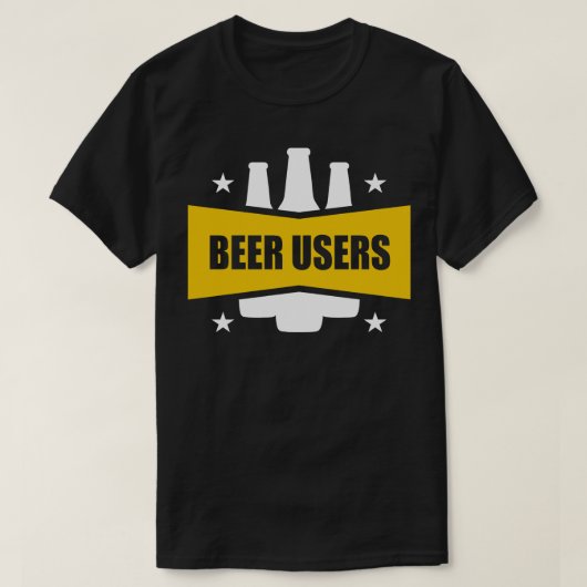 ビールユーザー Tシャツ (デザイン正面)