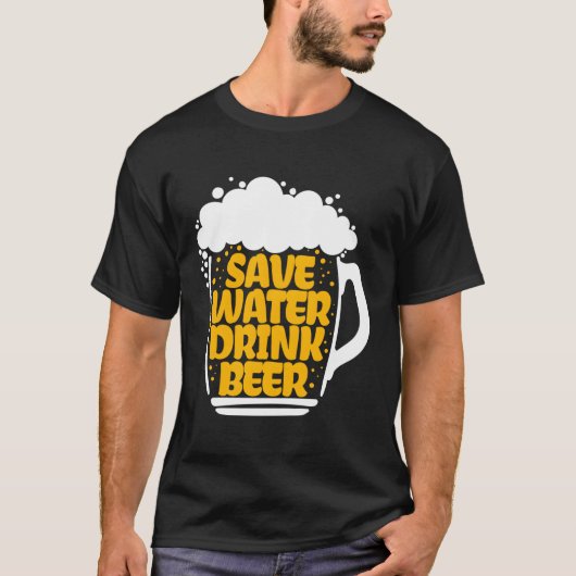 ビールユーモアのある飲みことわざピーフェスティバル Tシャツ (正面)