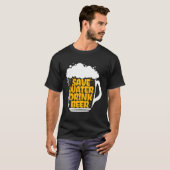ビールユーモアのある飲みことわざピーフェスティバル Tシャツ (正面フル)