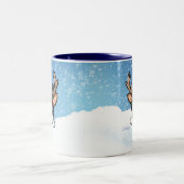 ビールヨークシャーテリアトナカイのクリスマスツートーンマグ ツートーンマグカップ (中央)