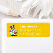 ビールヨークシャーテリア水玉模様カップカスタムカラー ラベル (インサイチュ)