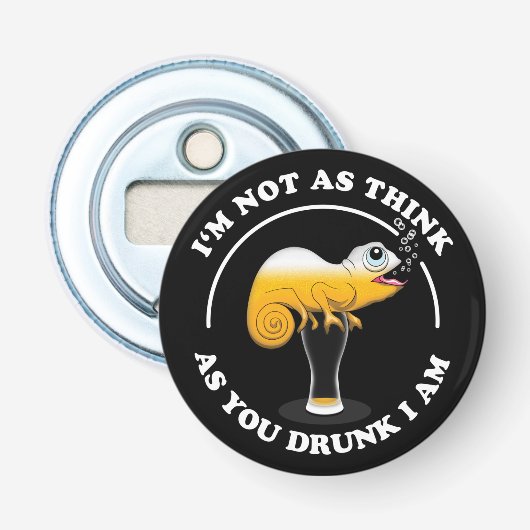 ビールラバーカメレオンと飲おもしろいみ引用文 栓抜き (正面)