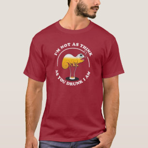 ビールラバーカメレオンと飲おもしろいみ引用文 Tシャツ