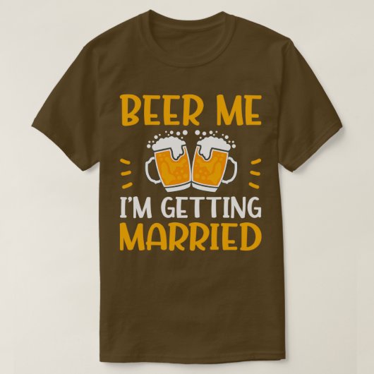 ビールラバーバチェラー婚約 Tシャツ (デザイン正面)