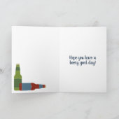 ビールラバーパーソナライズされたズホッピー誕生日 カード (内部)