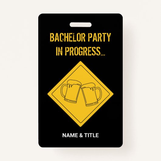 ビールラフおもしろいァーズバチュラーパーティ結婚ズ バッジ (正面)