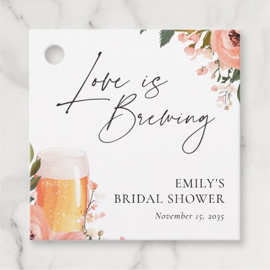 ビールラブが結婚前のお祝いパーティーに沸き立つ フェイバータグ (正面)