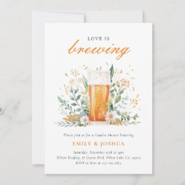 ビールラブは醸造カップルのシャワー招待状 招待状
