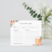 ビールラブイズブルーイングブライダルシャワーレシピカード (スタンド正面)