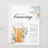 ビールラブイズブルーイング婚約パーティ 招待状 (正面)
