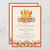 ビールラブイズブルーイング秋フローラブライダルシャワー 招待状 (正面/裏面)