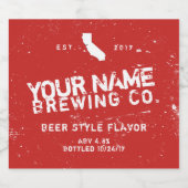 ビールラベルパーソナライズされたのシール ビールラベル (シングルラベル)