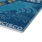 ビールラベル日本のガラス青裁断ボード カッティングボード (角)