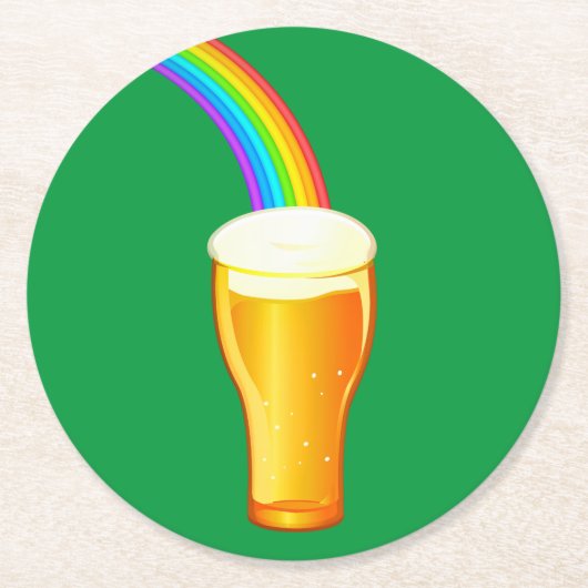 ビールレインボー ラウンドペーパーコースター (正面)