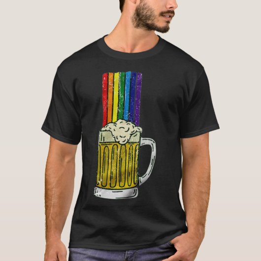 ビールレインボー Tシャツ (正面)
