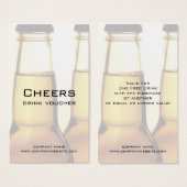 ビールレストランまたはビール飲料のバウチャーカード (正面&裏面)