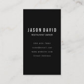 ビールロゴブラック印刷 名刺 (裏面)