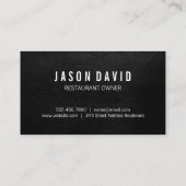 ビールロゴ印刷トレンディーブラック 名刺 (裏面)