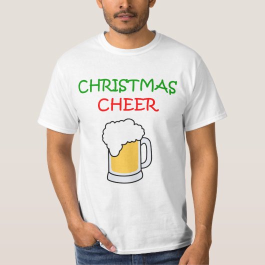 ビールワイシャツとのクリスマスの応援 Tシャツ (正面)