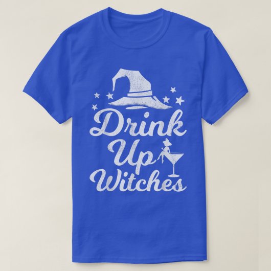 ビールワイン飲むワイン愛好家ウィッチハルを飲む Tシャツ (デザイン正面)