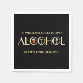 ビールワユニークイスタイリッシュンマルティーニ名 スタンダードカクテルナプキン (正面)