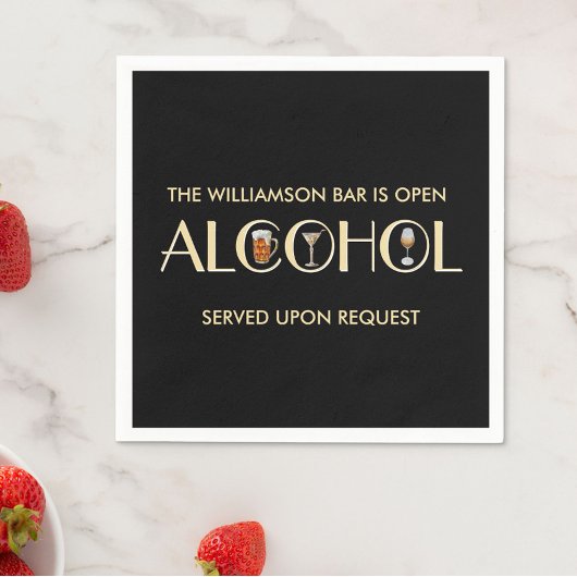 ビールワユニークイスタイリッシュンマルティーニ名 スタンダードカクテルナプキン