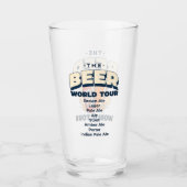 ビールワールドツアー・パイント タンブラーグラス (正面)