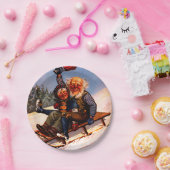 ビールヴィルヘルム・ラーセンとクリスマスそり ペーパープレート (パーティー)