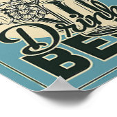 ビールヴィンテージを飲む ポスター (角)