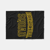 ビールール・スクワッド・マッチング・グループ独身パーティーデザイン フリースブランケット (正面(横))