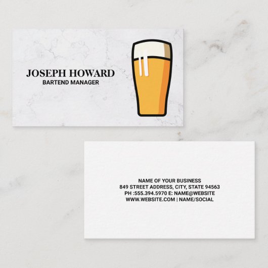 ビール一点 名刺 (正面/裏面)