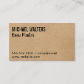 ビール一点 名刺 (裏面)