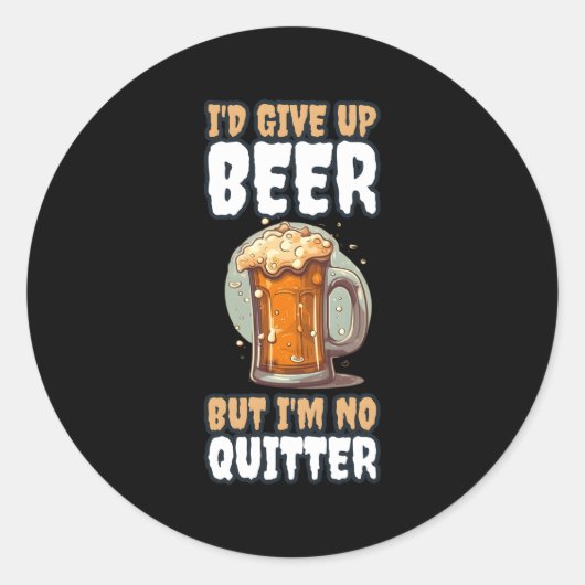 ビール与えを飲み込むが僕はピッタリだ ラウンドシール (正面)