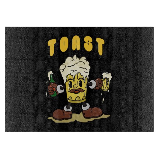ビール乾杯マスコット カッティングボード (正面)