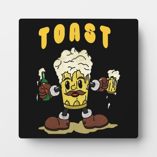 ビール乾杯マスコット フォトプラーク (正面)