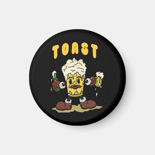 ビール乾杯マスコット マグネット (正面)