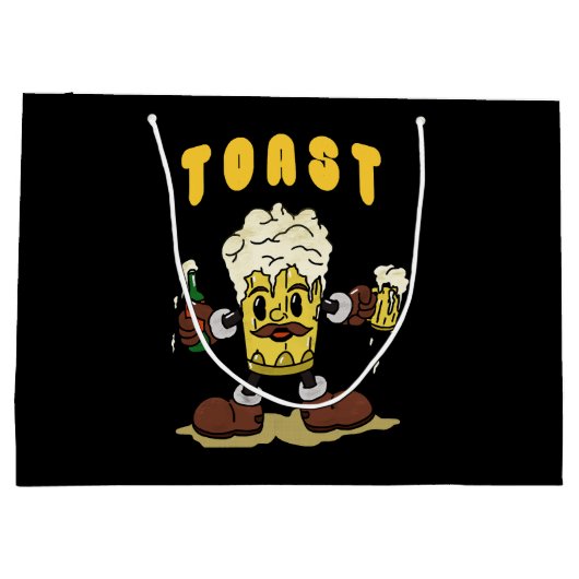 ビール乾杯マスコット ラージペーパーバッグ (裏面)