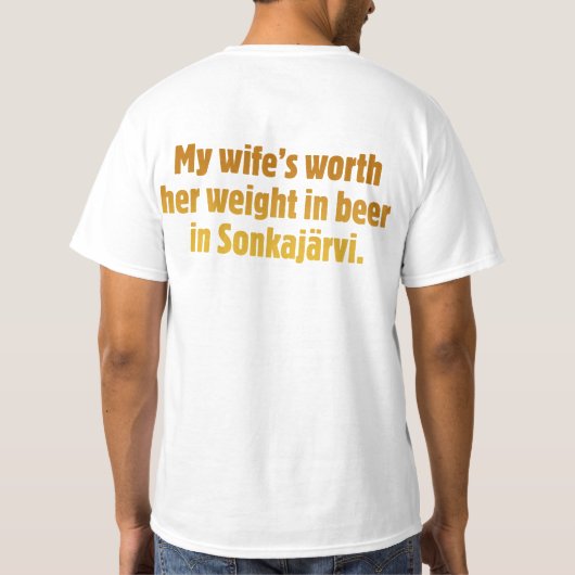 ビール亭主様感謝Tシャツ Tシャツ (裏面)