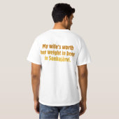 ビール亭主様感謝Tシャツ Tシャツ (裏面フル)