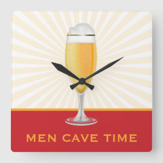 ビール人の洞窟のタイムレコーダー スクエア壁時計
