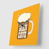 ビール人の洞窟のマグ スクエア壁時計 (傾斜)