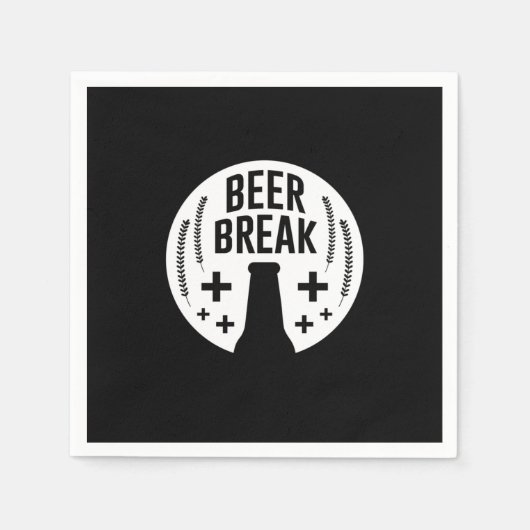 ビール休憩 スタンダードカクテルナプキン (正面)