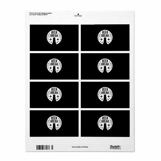 ビール休憩 ラベル (フルシート)