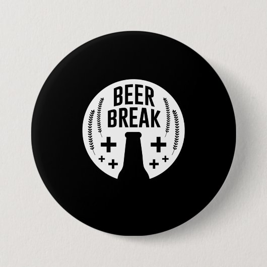 ビール休憩 缶バッジ (正面)
