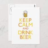 ビール保を飲み込む ポストカード (正面/裏面)