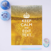 ビール保を飲むために落ち着いてテキスト チラシ (シングル)