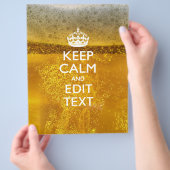 ビール保を飲むために落ち着いてテキスト チラシ (手)