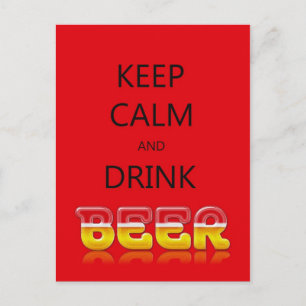 ビール保を飲む ポストカード