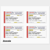 ビール処方(名前を追加) 長方形シール (シート)